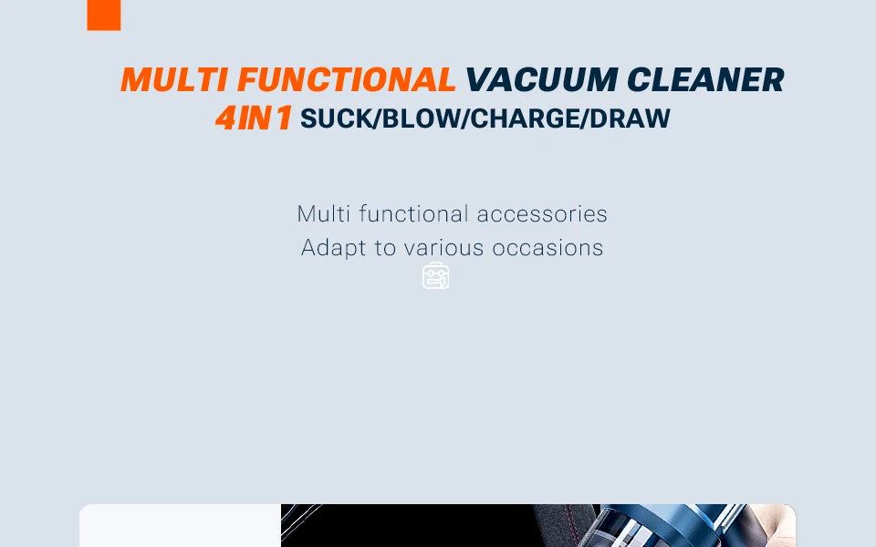 SZUK New Foldable Car Vacuum Cleaner Portable Handheld Mini Vacuum Cleaner Wireless Strong Suction Cleaner Cleaning Machine