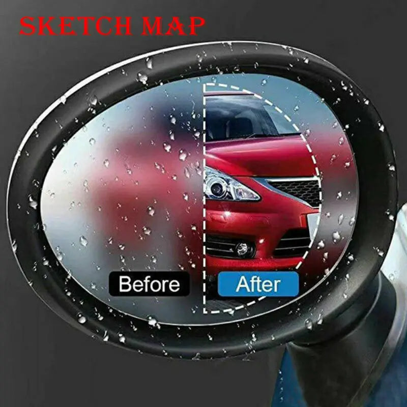 2 Pcs Car Rainproof Clear Film Rearview Mirror Protective Anti Fog Waterproof Film Auto Sticker Accessories 100x145mm