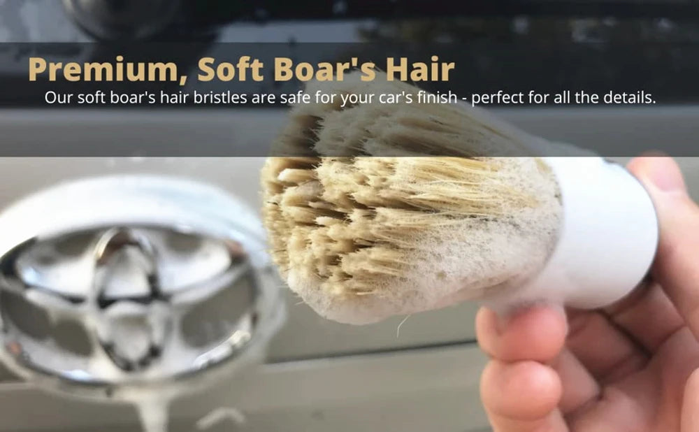 3/5 Pcs Detail Dudes Boars Hair Ultra Soft Car Detail Brushes Perfect for Washing Emblems Wheels Interior Auto Accessories