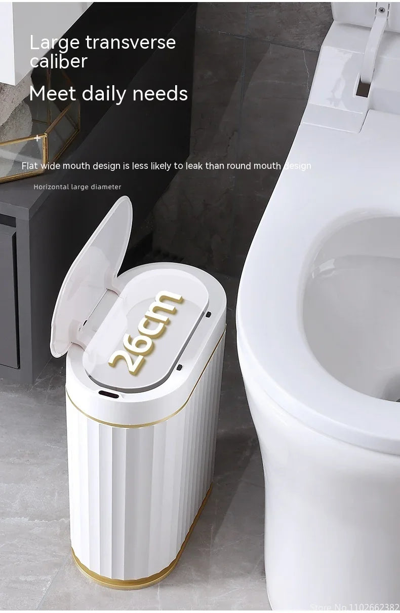 7L Trash Bin Can Narrow Smart Sensor Kitchen Food Waste Recycle Toilet Wastebasket Garbage Storage Bucket Bathroom Accessories