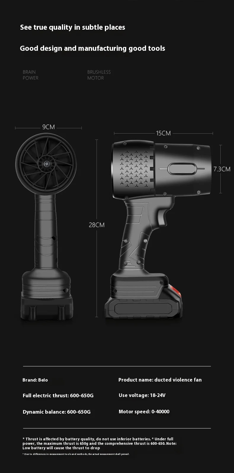 140000RMP Portable Violent blower 200m/s Wind Speed for Car Wash Air Gun Dryer Handheld Violent Turbo Fan for Makita