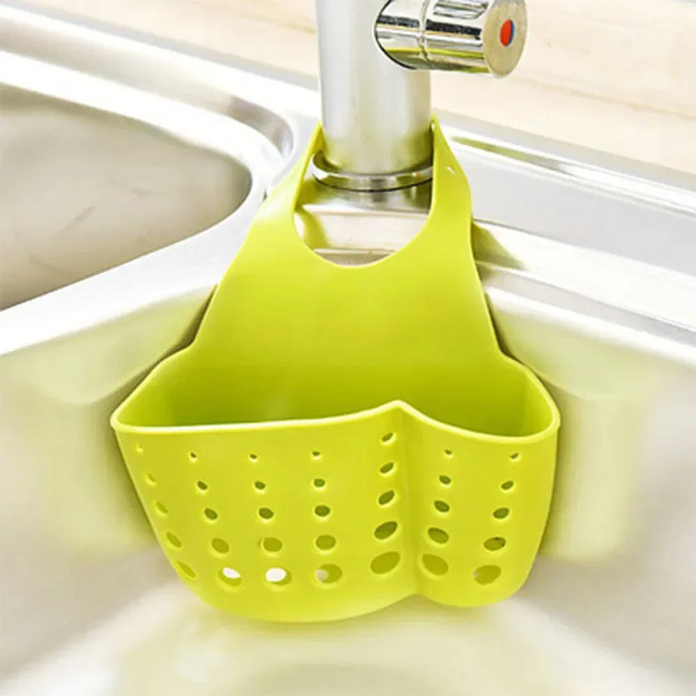 Sink Shelf Soap Sponge Holder Clip Dish Drainer Drying Rack Silicone Storage Basket Bag Bathroom Holder Kitchen Accessories Tool