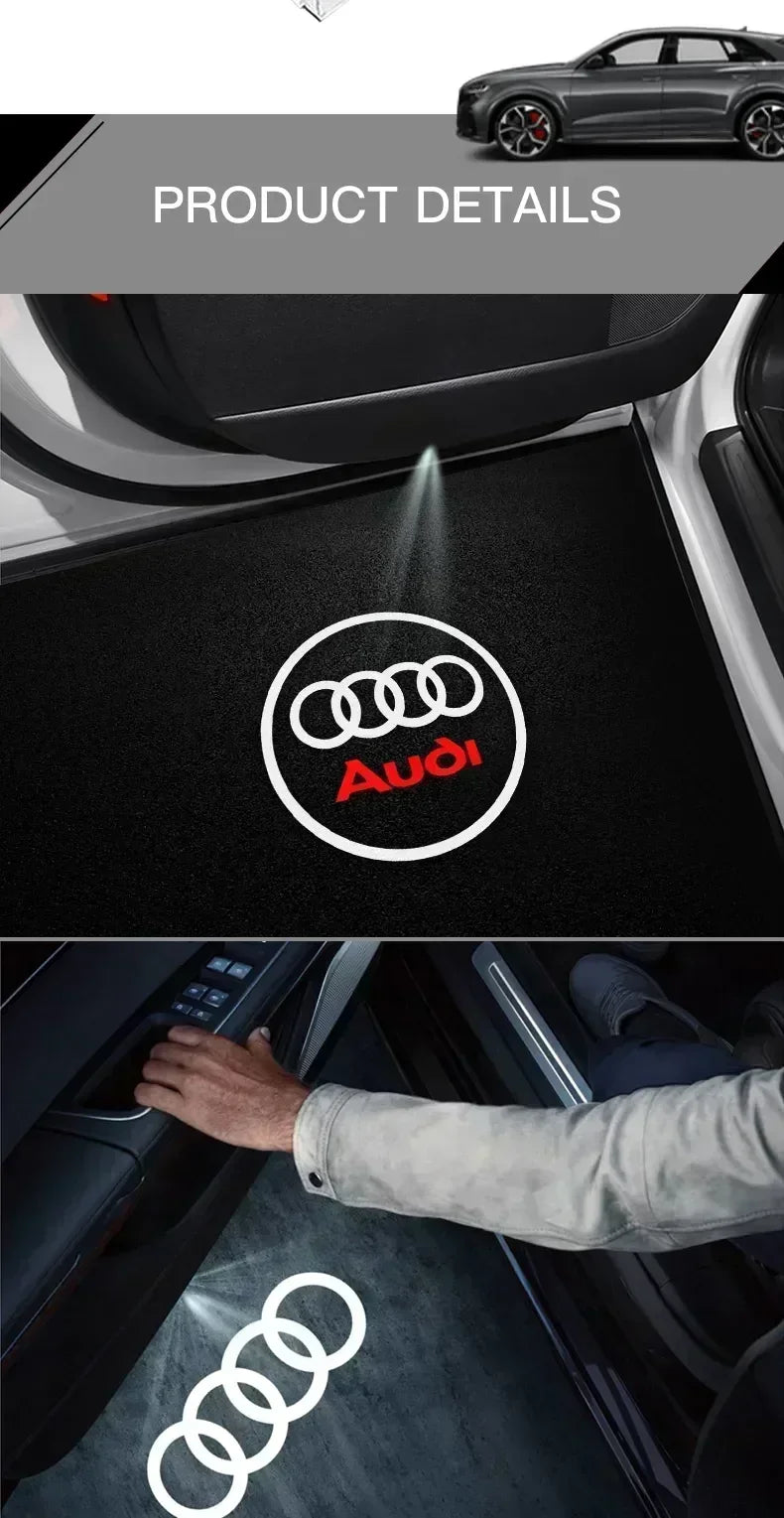 Car Door AUDI Welcome Light Led HD Projector Lamp For Audi A3 A4 B8 8P 8V A6 C7 A5 Q5 B7 B6 SLINE QUTTRO RS Q3 Q7 S3 S4 S5 S6 S8