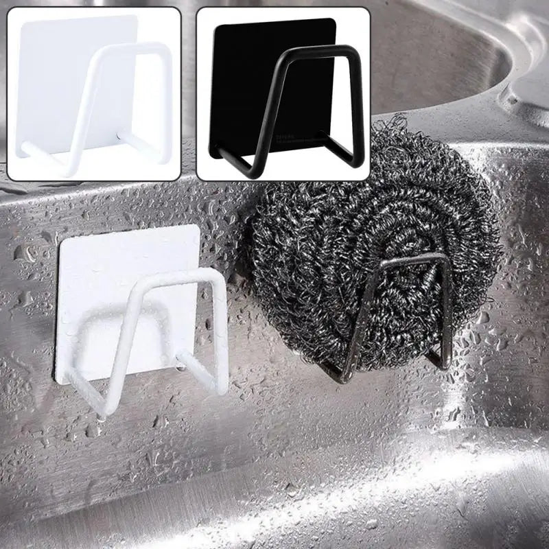 Kitchen Sponge Storages Sink Drain Drying Rack Shelf Toilet Bathroom Sponge Holder Cleaning Sponge Rack Hooks Accessories Tools