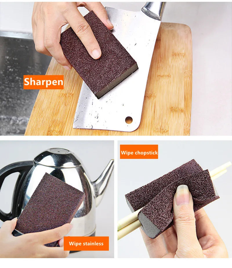 1/3/5/Pcs Magic Sponge Eraser Carborundum Removing Rust Cleaning Brush Descaling Clean Rub for Cooktop Pot Kitchen Sponge