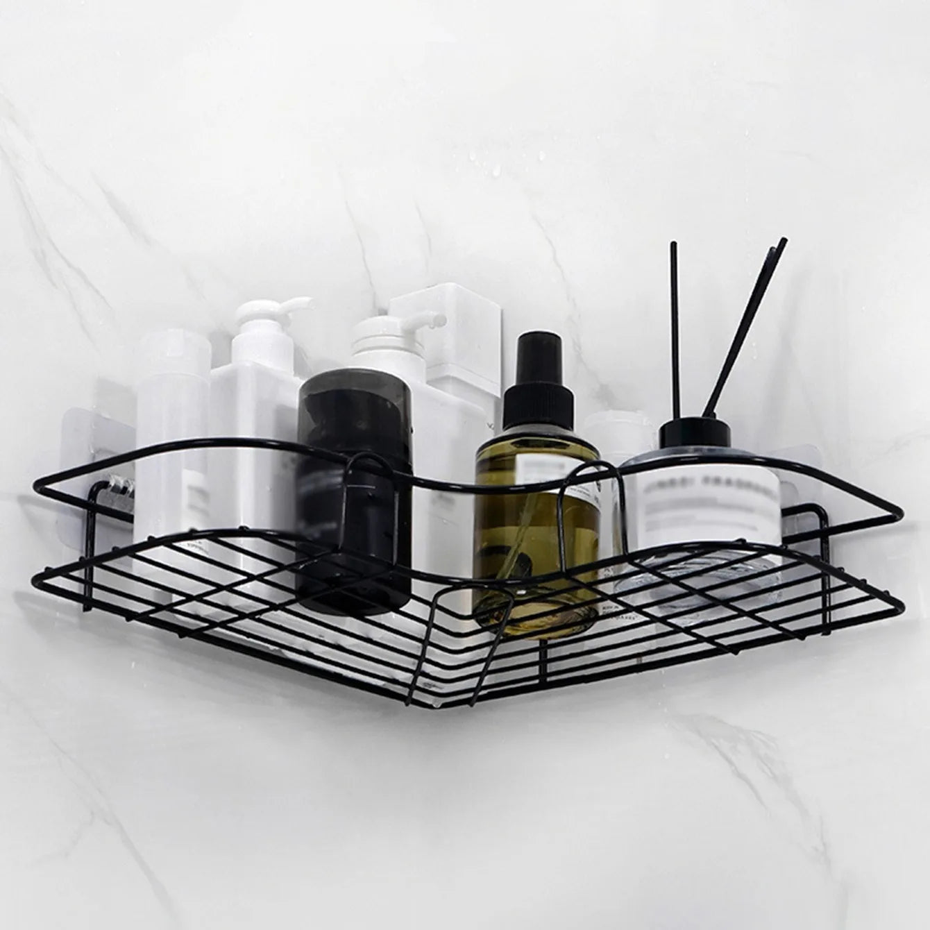 Bathroom Storage Rack Bathroom Shelf Wall Hanging Corner Shower Caddy No Punching Triangle Storage Rack Bathroom Accessories