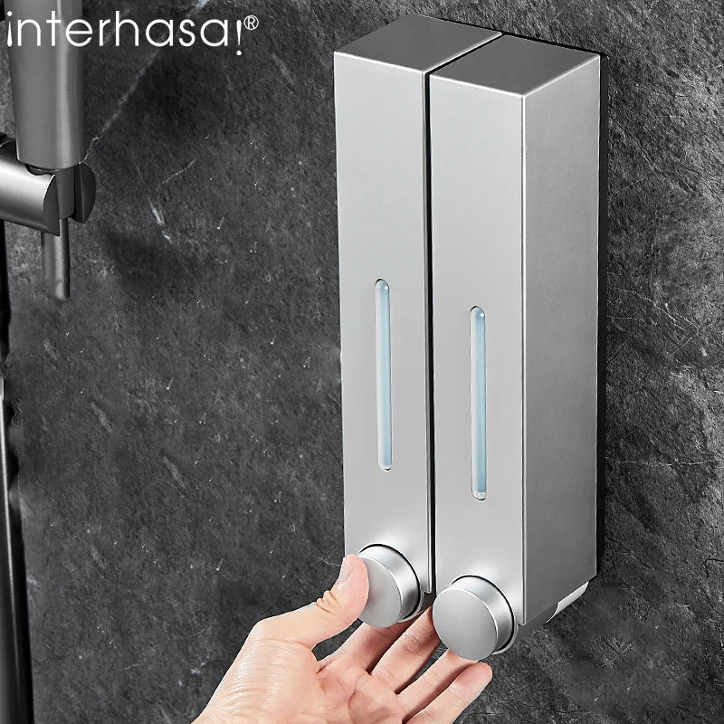 Liquid Soap Dispenser Wall Mounted Shower Soap Shampoo Dispenser Toilet Shower Gel Detergent Dispenser for Bathroom