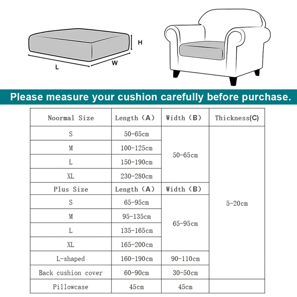 Elastic Sofa Cushion Cover for Living Room Sofa Seat Covers Soft Stretch Tight Sofa ArmChair Covers  Sofa Slipcover 1/2/3/4Seats