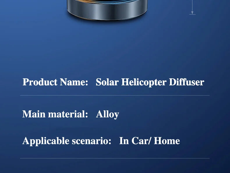 Helicopter Solar Car Air Freshener Propeller Rotating Interior Accessories Flavoring Supplies Fighter Model Perfume Decoration