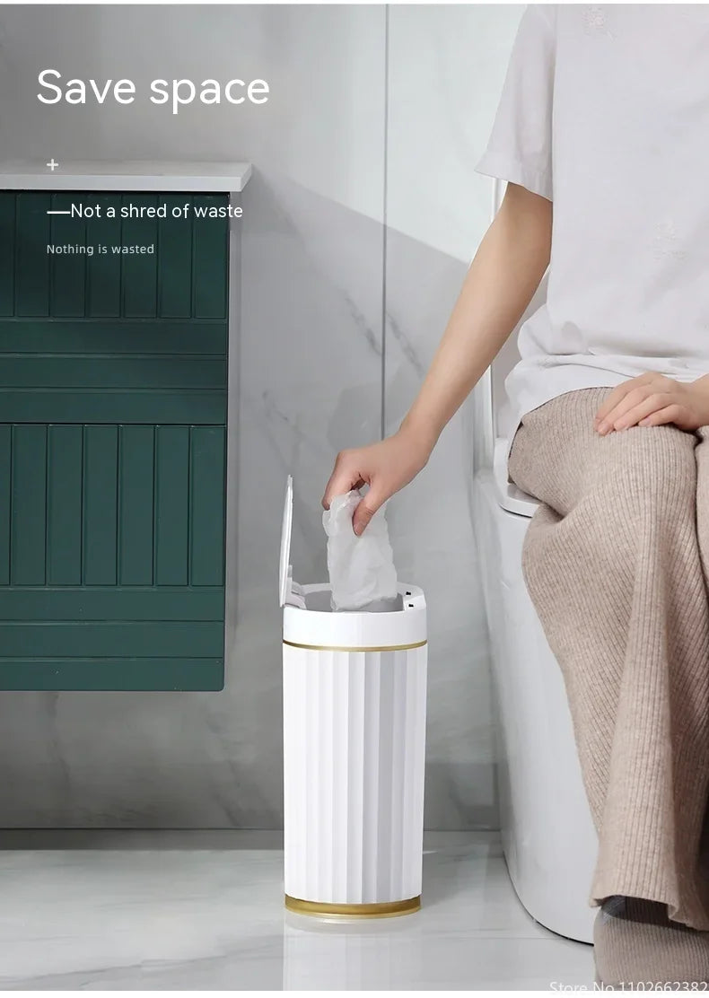 7L Trash Bin Can Narrow Smart Sensor Kitchen Food Waste Recycle Toilet Wastebasket Garbage Storage Bucket Bathroom Accessories