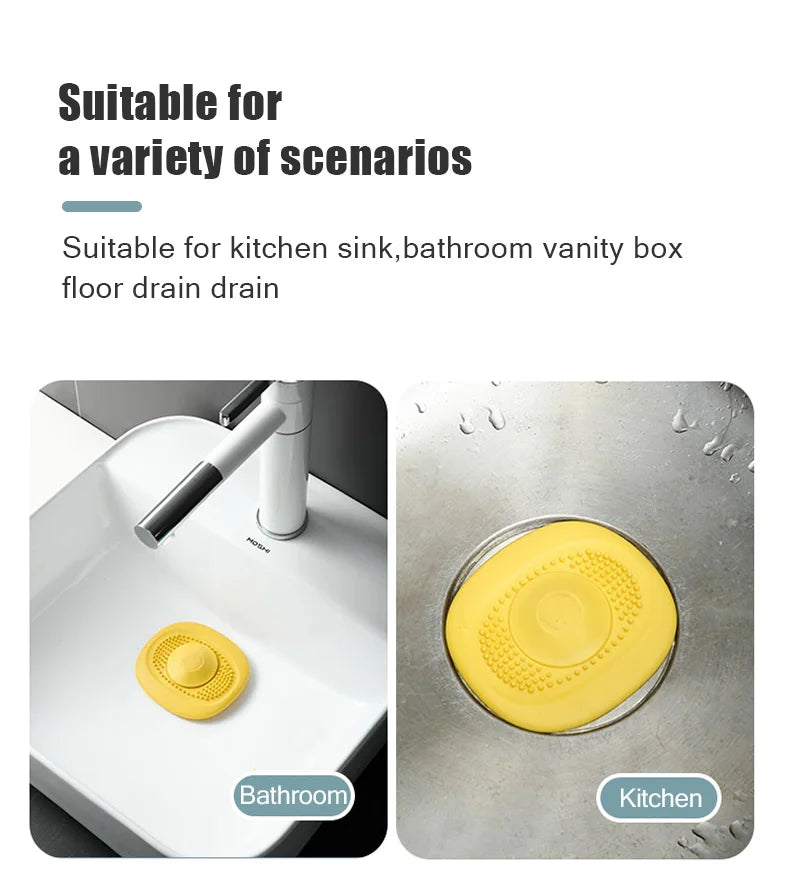 Kitchen Sink Plug Shower Filter Drain Cover Stopper Sink Strainer Drainer Floor Drain Hair Catcher Bathroom Accessorie