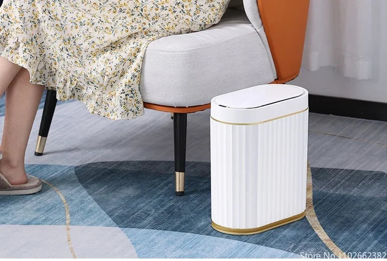 7L Trash Bin Can Narrow Smart Sensor Kitchen Food Waste Recycle Toilet Wastebasket Garbage Storage Bucket Bathroom Accessories