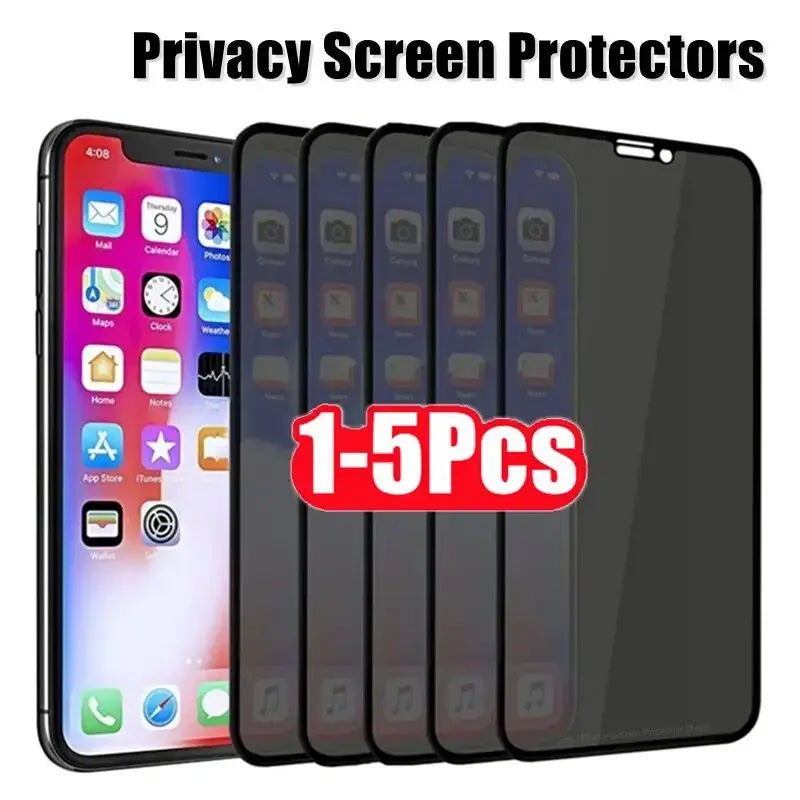 1-5Pcs Anti Spy Tempered Glass for Apple 15 Privacy Screen Protector