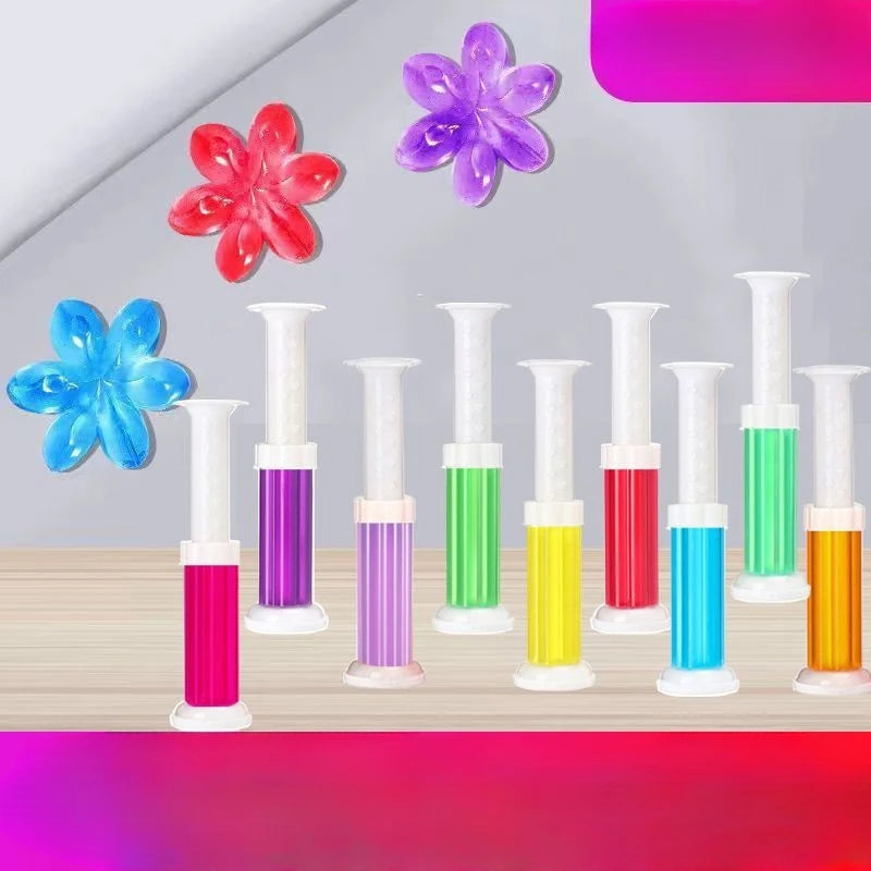 Flower Toilet Fragrance Deodorant Cleaning Gel  Air Treatment Tools Scented Air Freshener Flower Toilet Cleaner Washroom Perfume