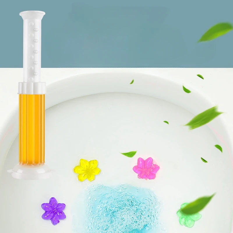 Flower Toilet Fragrance Deodorant Cleaning Gel  Air Treatment Tools Scented Air Freshener Flower Toilet Cleaner Washroom Perfume