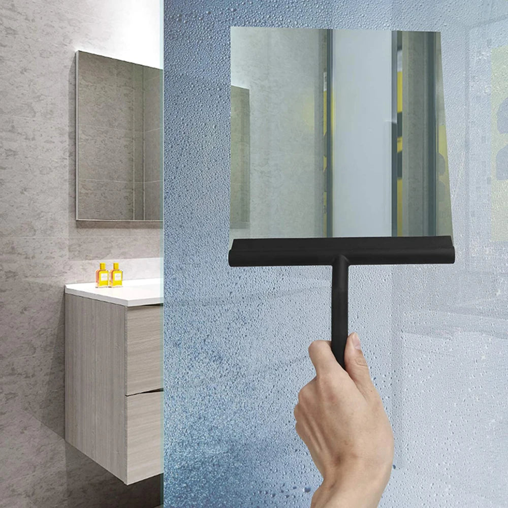 Shower Squeegee Glass Wiper Scraper Shower Squeegee Cleaner With Silicone Holder Bathroom Mirror Scraper Glass Cleaning