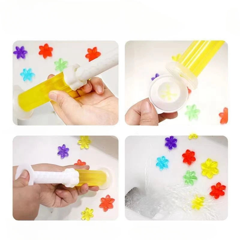 Flower Toilet Fragrance Deodorant Cleaning Gel  Air Treatment Tools Scented Air Freshener Flower Toilet Cleaner Washroom Perfume