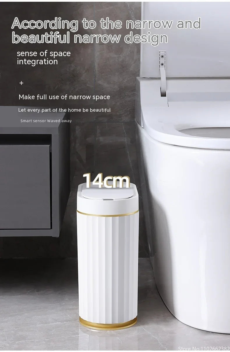 7L Trash Bin Can Narrow Smart Sensor Kitchen Food Waste Recycle Toilet Wastebasket Garbage Storage Bucket Bathroom Accessories