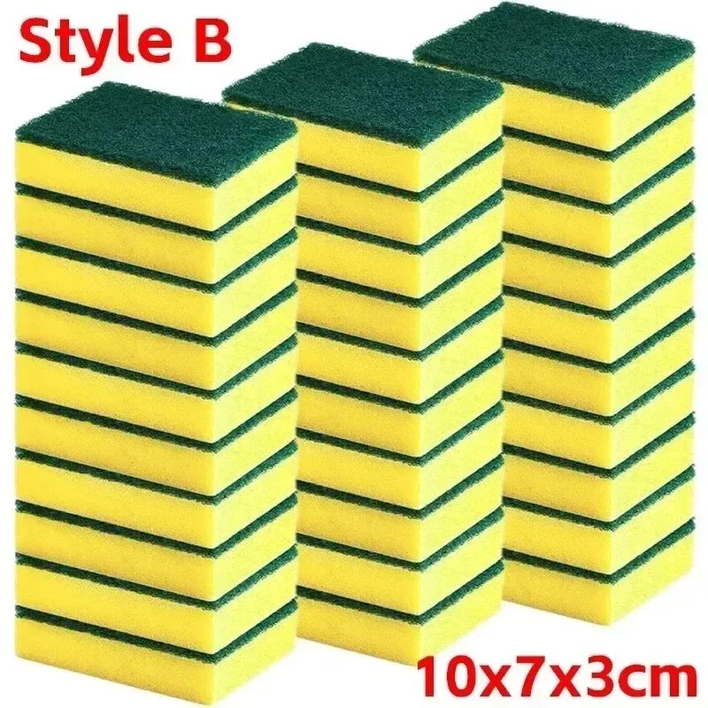 Double-sided Kitchen Dishwashing Sponge Soft Absorbent Cleaning Rub Dish Pot Rust Sponges Wipes Home Cleaning Brush Wholesale