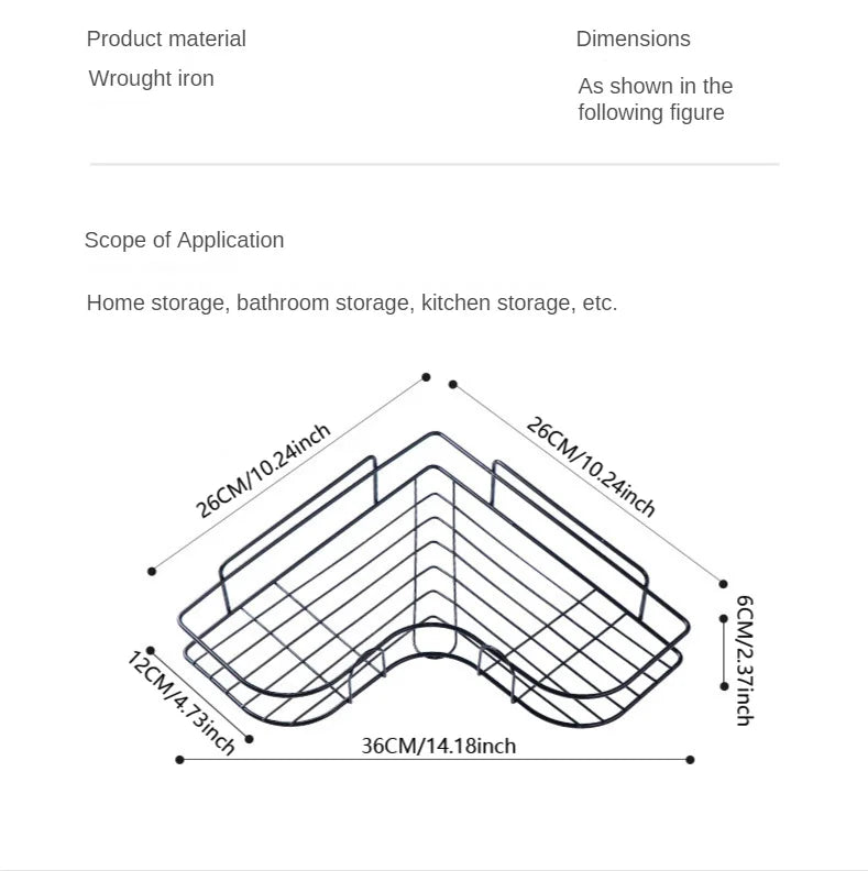 Bathroom Storage Rack Bathroom Shelf Wall Hanging Corner Shower Caddy No Punching Triangle Storage Rack Bathroom Accessories