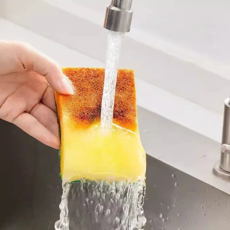 Double-sided Kitchen Dishwashing Sponge Soft Absorbent Cleaning Rub Dish Pot Rust Sponges Wipes Home Cleaning Brush Wholesale