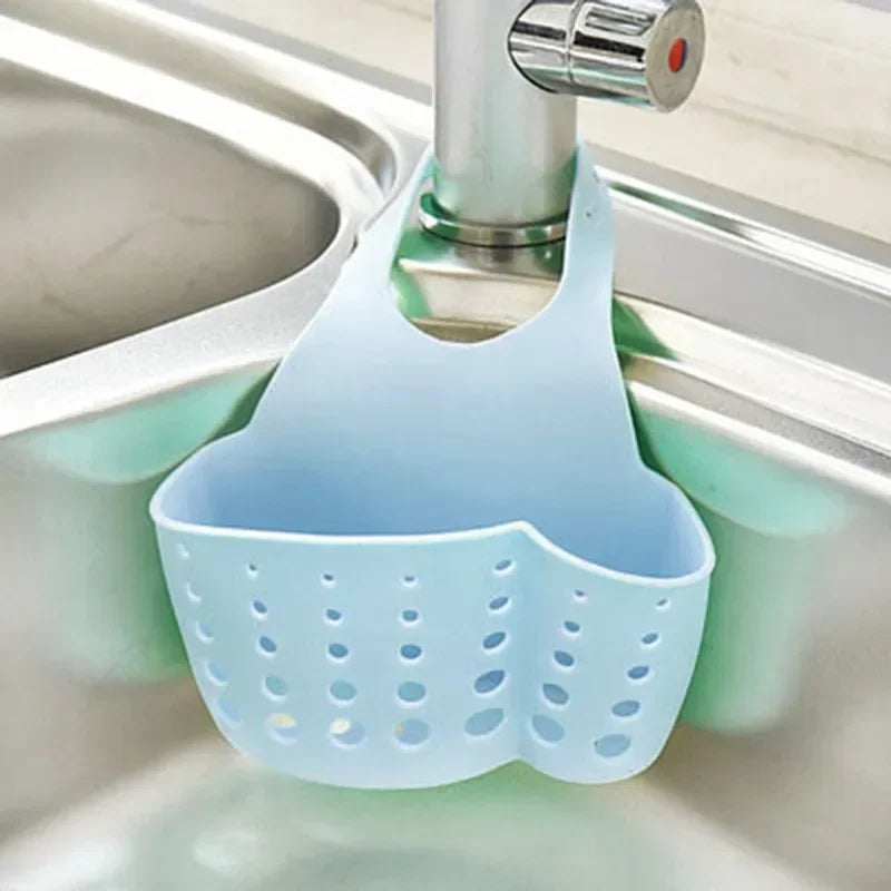 Sink Shelf Soap Sponge Holder Clip Dish Drainer Drying Rack Silicone Storage Basket Bag Bathroom Holder Kitchen Accessories Tool