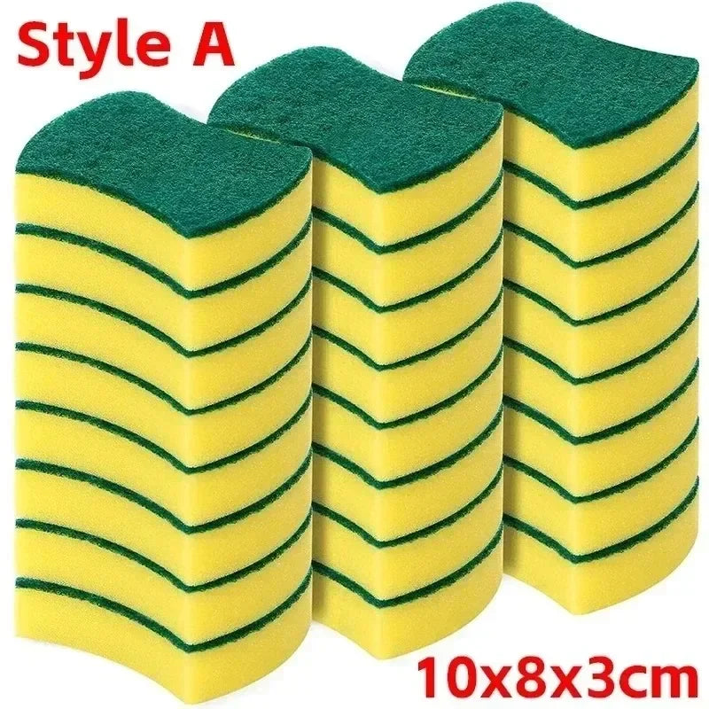 Double-sided Kitchen Dishwashing Sponge Soft Absorbent Cleaning Rub Dish Pot Rust Sponges Wipes Home Cleaning Brush Wholesale