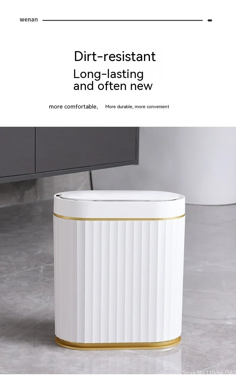 7L Trash Bin Can Narrow Smart Sensor Kitchen Food Waste Recycle Toilet Wastebasket Garbage Storage Bucket Bathroom Accessories