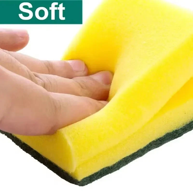 Double-sided Kitchen Dishwashing Sponge Soft Absorbent Cleaning Rub Dish Pot Rust Sponges Wipes Home Cleaning Brush Wholesale