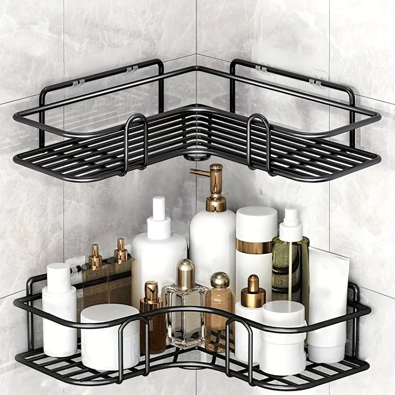 Bathroom Storage Rack Bathroom Shelf Wall Hanging Corner Shower Caddy No Punching Triangle Storage Rack Bathroom Accessories