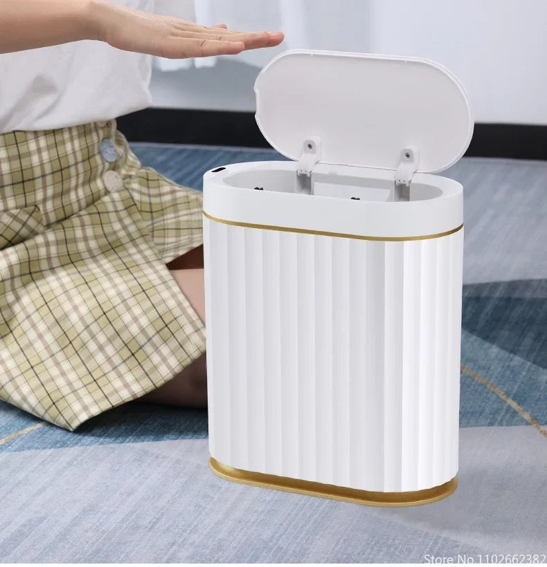 7L Trash Bin Can Narrow Smart Sensor Kitchen Food Waste Recycle Toilet Wastebasket Garbage Storage Bucket Bathroom Accessories