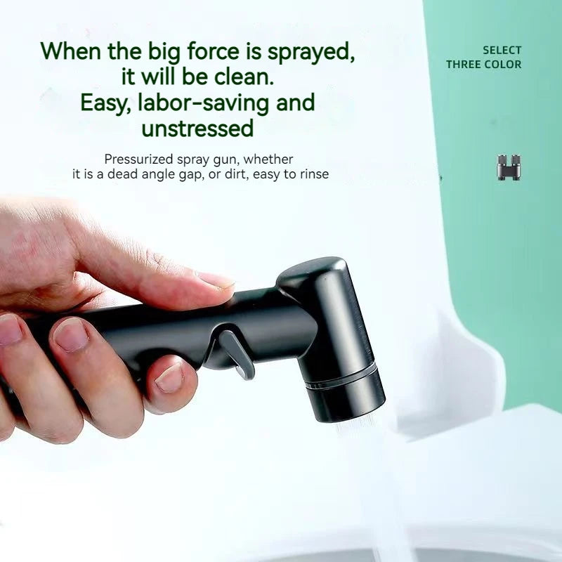 Handheld Bidet Spray Gun Portable High Pressure Bidet Spray Gun Set Bathroom Cleaning Women's Washing Toilet Accessories