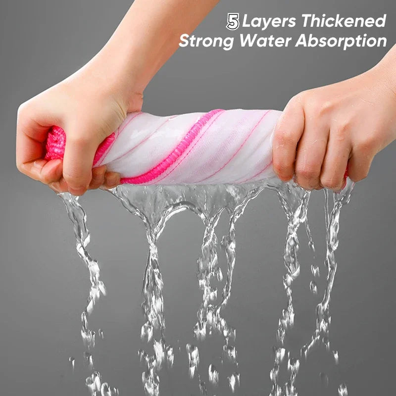 2Pcs Kitchen Towels Cotton Dishcloth Super Absorbent Non-stick Oil Reusable Cleaning Cloth Kitchen Daily Dish Towels