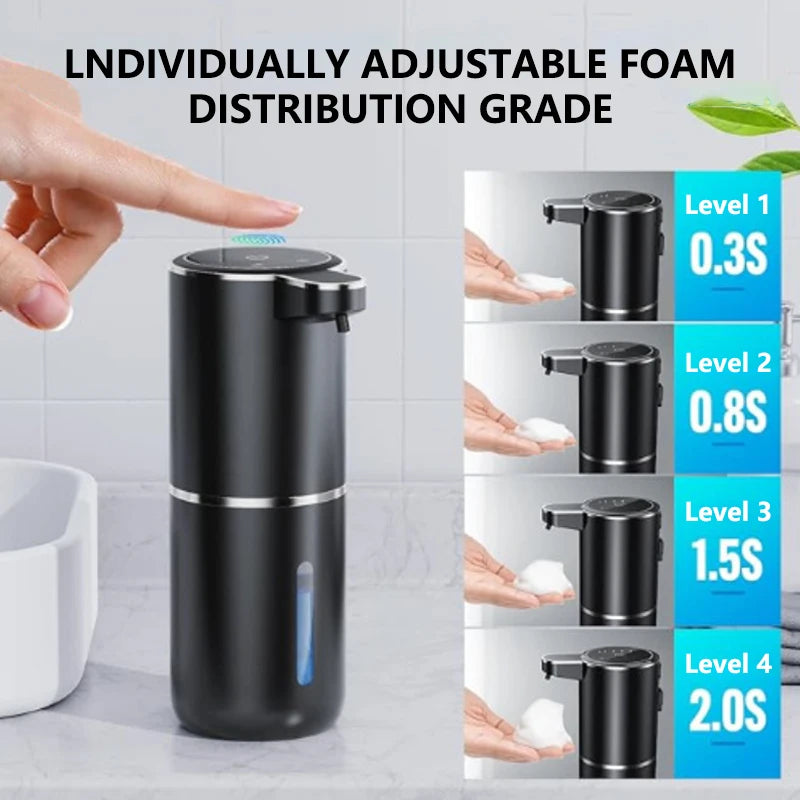 New Soap Dispenser BLack Automatic Soap Dispenser Foam and Drop Mode for Bathroom Kitchen