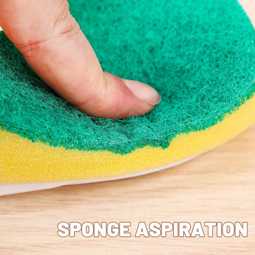 Sponge Cleaning Brush Set Soap Dispenser 1 Dishwashing Handle 2 Replace Head Kitchen Purifier Tool Cleaning Supplies Karcher Sc4