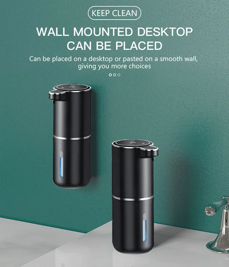 New Soap Dispenser BLack Automatic Soap Dispenser Foam and Drop Mode for Bathroom Kitchen