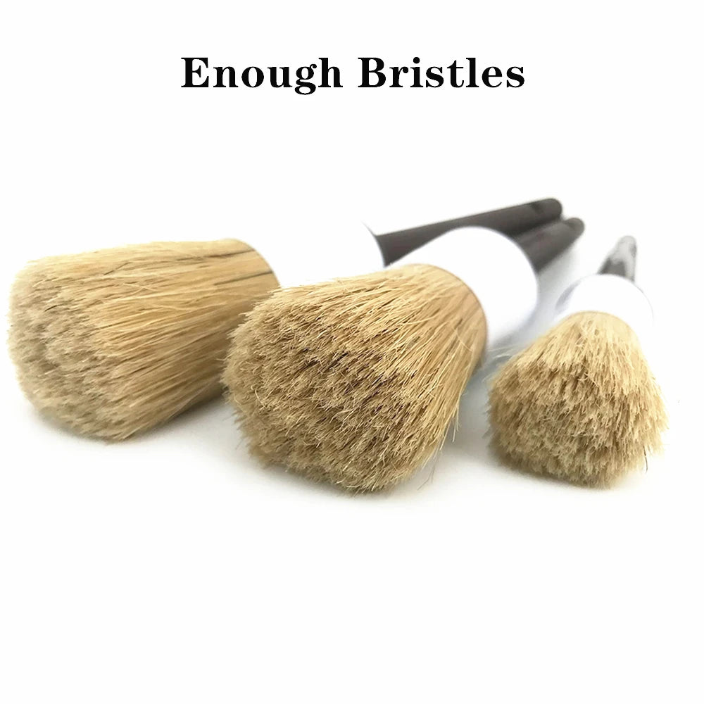 3/5 Pcs Detail Dudes Boars Hair Ultra Soft Car Detail Brushes Perfect for Washing Emblems Wheels Interior Auto Accessories