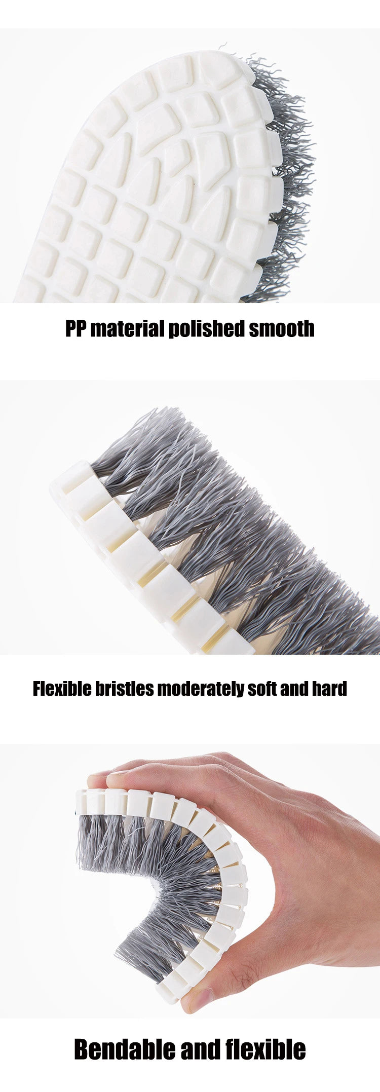 Flexible Kitchen Scrubber Cleaning Tool Accessories Cooktop Wall Cleaning Brush Bristles Kitchen Bathroom Tile Floor Cleaner