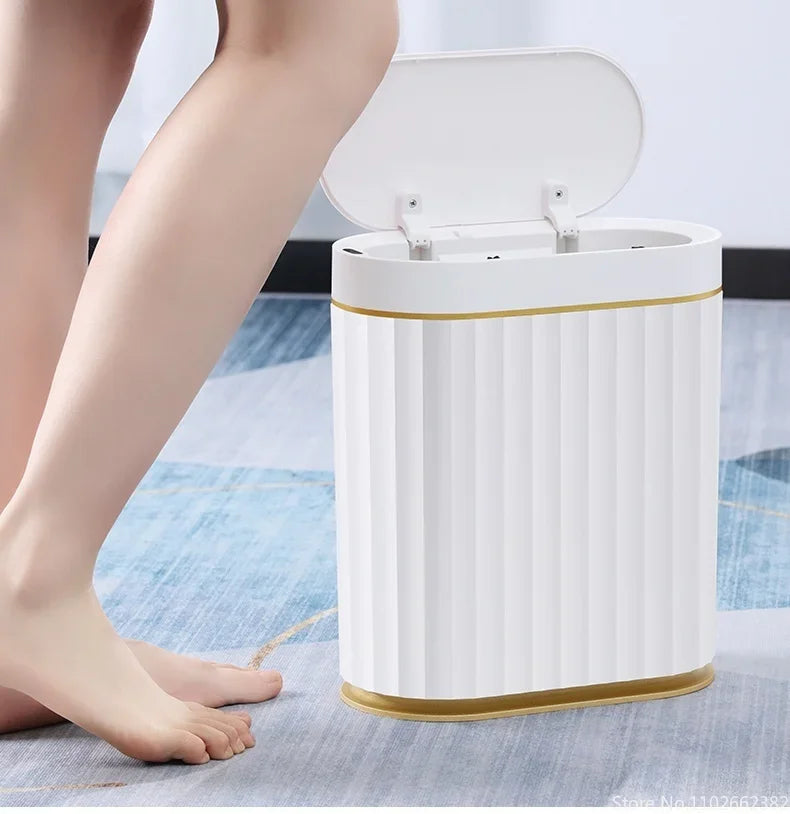 7L Trash Bin Can Narrow Smart Sensor Kitchen Food Waste Recycle Toilet Wastebasket Garbage Storage Bucket Bathroom Accessories