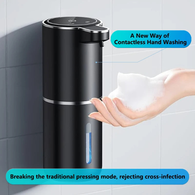 New Soap Dispenser BLack Automatic Soap Dispenser Foam and Drop Mode for Bathroom Kitchen